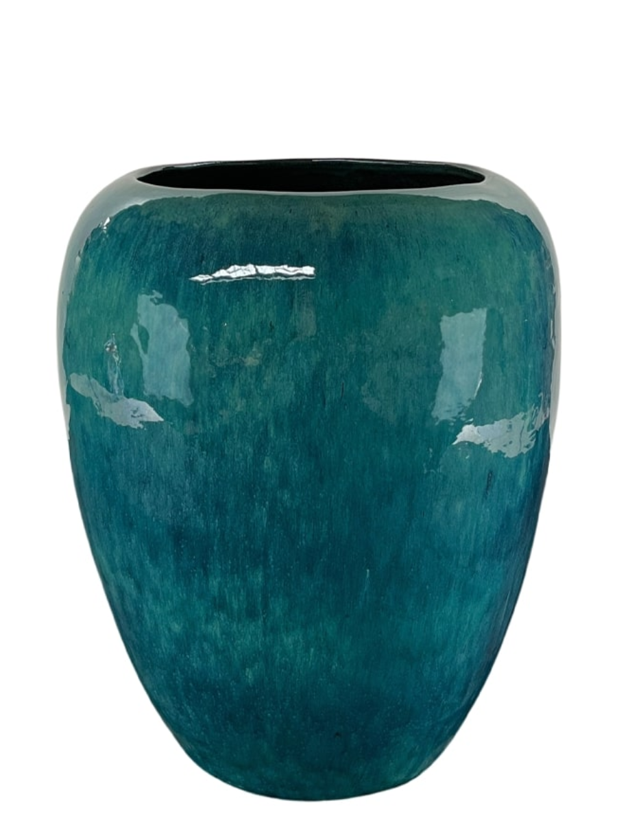 Galiee Keramik-Blumentopf – Azurblau