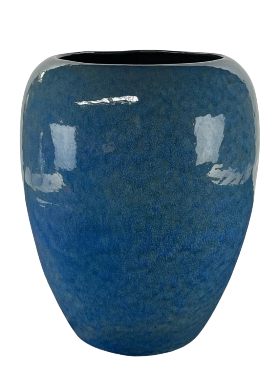 Keramik-Blumentopf galilee – meerblau