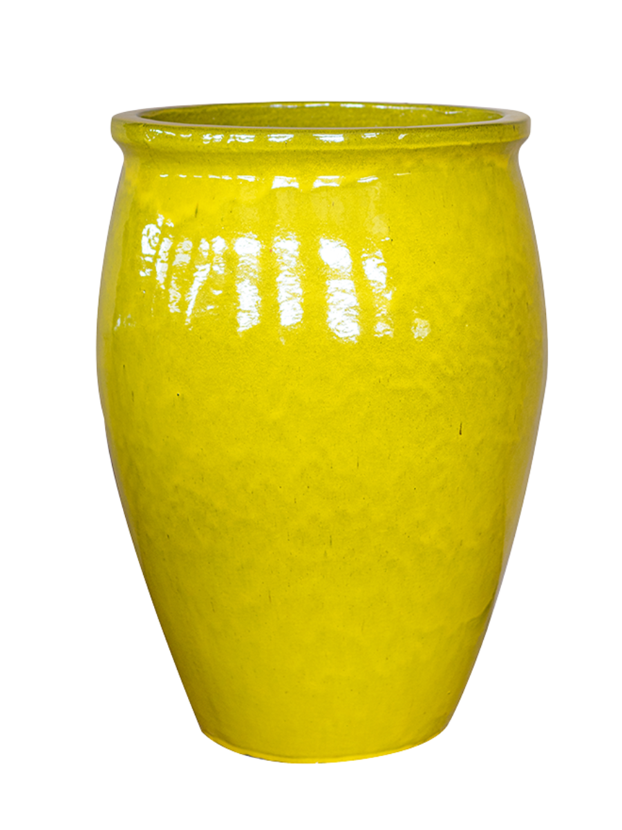 Keramik-Blumentopf BACCHUS – Gelb