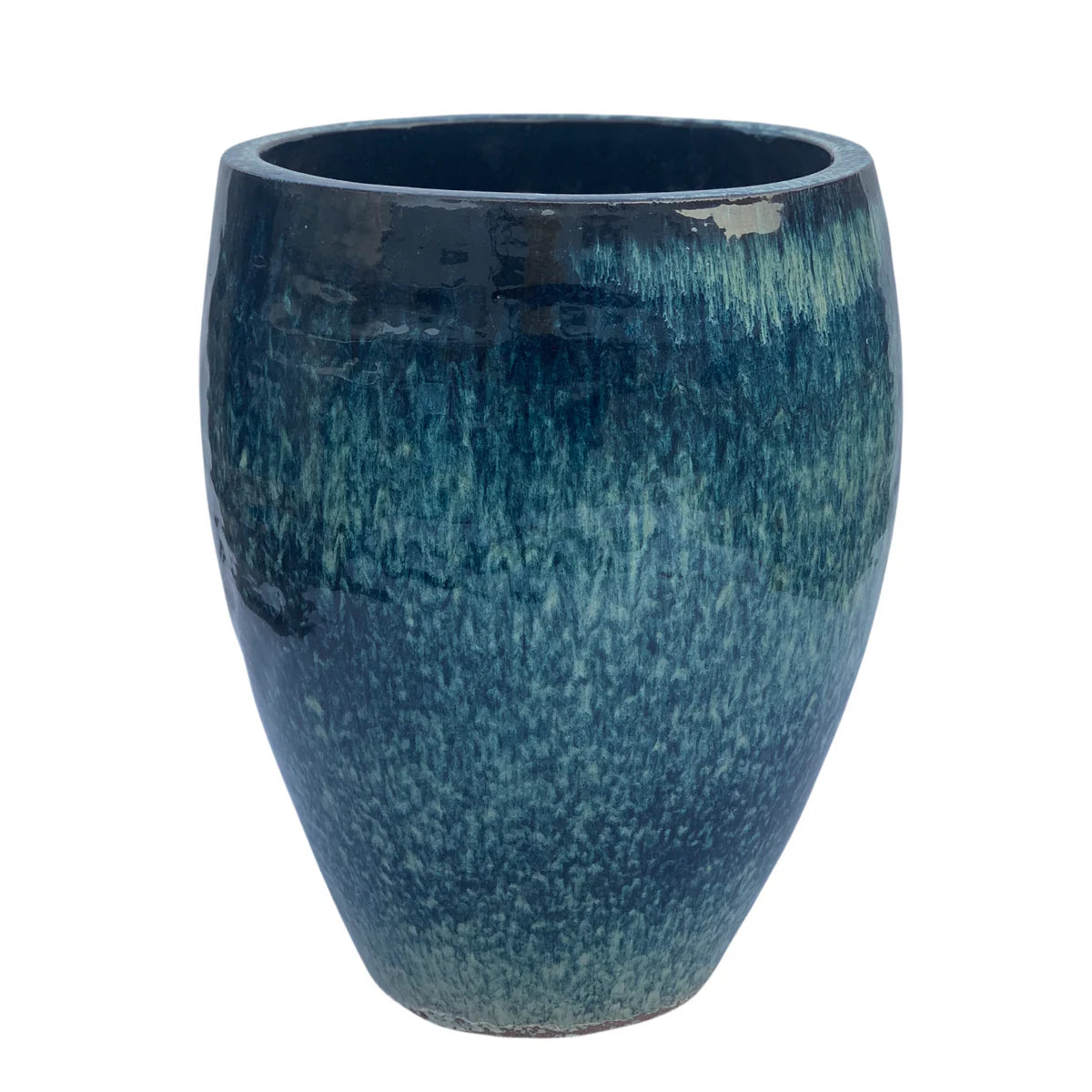 Keramik-Blumentopf Poseidon – Eisblau