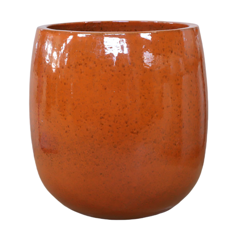 Keramik-Blumentopf SOCRATE - Tropisches Orange