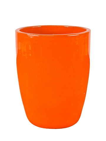 Hoher keramischer Blumentopf Platon – Orange